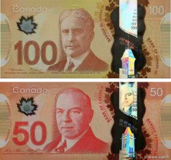 50 et 100 Dollars Lot CANADA  2011 P.109b et P.110a FDC