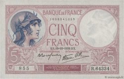 5 Francs FEMME CASQUÉE modifié FRANCE  1939 F.04.12 SUP