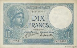 10 Francs MINERVE FRANCE  1926 F.06.10 TTB+