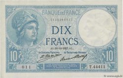 10 Francs MINERVE FRANKREICH  1927 F.06.12 VZ+