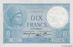 10 Francs MINERVE modifié FRANCE  1939 F.07.06 SUP