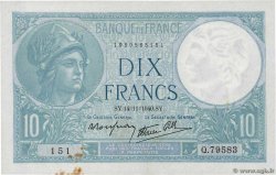10 Francs MINERVE modifié FRANCE  1940 F.07.20 SUP+