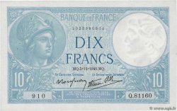 10 Francs MINERVE modifié FRANKREICH  1940 F.07.23