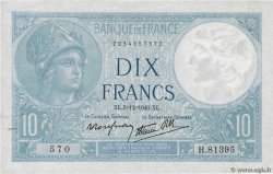 10 Francs MINERVE modifié FRANCIA  1940 F.07.23