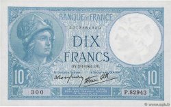 10 Francs MINERVE modifié FRANCIA  1941 F.07.26 AU