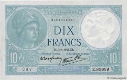 10 Francs MINERVE modifié FRANCIA  1941 F.07.27 EBC+