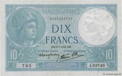10 Francs MINERVE modifié  FRANCE  1941 F.07.27