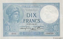 10 Francs MINERVE modifié FRANCIA  1941 F.07.29