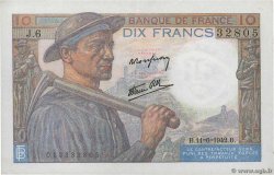 10 Francs MINEUR FRANCIA  1942 F.08.03