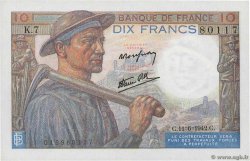 10 Francs MINEUR FRANCIA  1942 F.08.03 SPL+