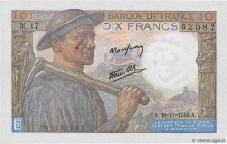 10 Francs MINEUR FRANCIA  1942 F.08.05