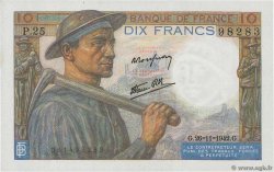 10 Francs MINEUR FRANKREICH  1942 F.08.06