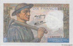 10 Francs MINEUR FRANKREICH  1944 F.08.12