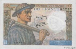 10 Francs MINEUR FRANKREICH  1944 F.08.12 ST