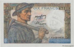 10 Francs MINEUR FRANCE  1947 F.08.19 UNC