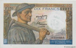 10 Francs MINEUR FRANCE  1949 F.08.20 UNC-