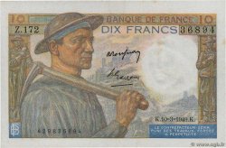 10 Francs MINEUR FRANKREICH  1949 F.08.20