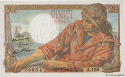 20 Francs PÊCHEUR FRANCIA  1944 F.13.08 FDC