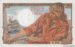 20 Francs PÊCHEUR FRANKREICH  1944 F.13.08 fST+
