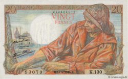 20 Francs PÊCHEUR FRANKREICH  1944 F.13.09