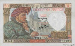 50 Francs JACQUES CŒUR FRANCIA  1941 F.19.17 SC+