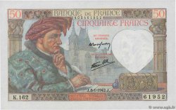 50 Francs JACQUES CŒUR FRANCE  1942 F.19.18