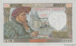 50 Francs JACQUES CŒUR FRANCIA  1942 F.19.18 SC