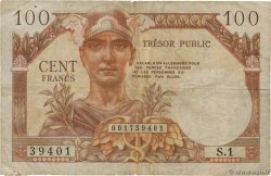 100 Francs TRÉSOR PUBLIC FRANCIA  1955 VF.34.01
