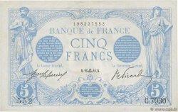 5 Francs BLEU FRANCE  1915 F.02.31 XF-
