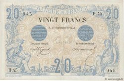 20 Francs NOIR FRANCE  1874 F.09.01 VF