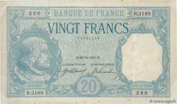 20 Francs BAYARD FRANKREICH  1917 F.11.02 SS