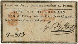 5 Sols FRANCE régionalisme et divers Thouars 1792 Kc.79.074