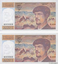 20 Francs DEBUSSY Consécutifs FRANCE  1986 F.66.07
