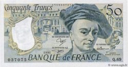 50 Francs QUENTIN DE LA TOUR FRANCE  1991 F.67.17