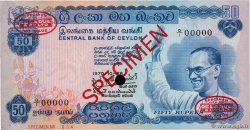 50 Rupees Spécimen CEYLAN  1970 P.077as