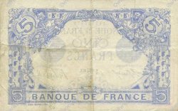 5 Francs BLEU FRANKREICH  1916 F.02.39 fVZ