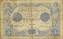 5 Francs BLEU FRANCIA  1916 F.02.40 BC