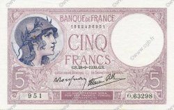 5 Francs FEMME CASQUÉE modifié FRANCIA  1939 F.04.10