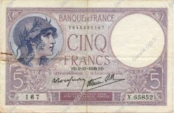 5 Francs FEMME CASQUÉE modifié FRANCE  1939 F.04.14 TTB+