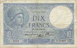 10 Francs MINERVE modifié FRANCIA  1939 F.07.10 MB