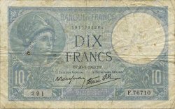 10 Francs MINERVE modifié FRANCE  1940 F.07.15 VG