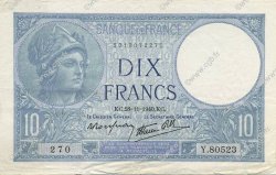 10 Francs MINERVE modifié FRANCE  1940 F.07.22 XF