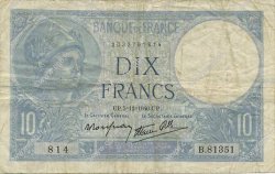 10 Francs MINERVE modifié FRANCE  1940 F.07.23 F