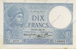 10 Francs MINERVE modifié FRANCE  1941 F.07.29