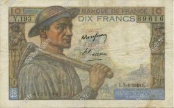 10 Francs MINEUR FRANCIA  1949 F.08.21 MBC