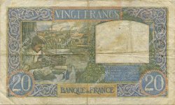 20 Francs TRAVAIL ET SCIENCE FRANCE  1941 F.12.12 VF-