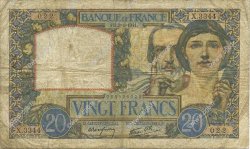 20 Francs TRAVAIL ET SCIENCE FRANKREICH  1941 F.12.13 S