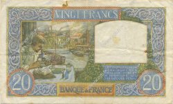 20 Francs TRAVAIL ET SCIENCE FRANKREICH  1941 F.12.17 SS