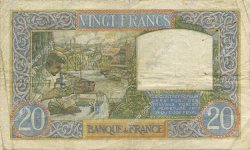 20 Francs TRAVAIL ET SCIENCE FRANCE  1941 F.12.18 VF