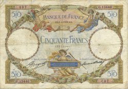 50 Francs LUC OLIVIER MERSON type modifié FRANCIA  1933 F.16.04 RC+